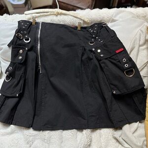 Tripp NYC Black Red Skater Mini Skirt Casual